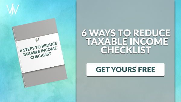6 Ways to Reduce Taxable Income_WJA_2022_1_1600x900_blue and grey book mock up white text-small