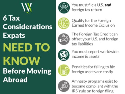 Moving Abroad Tax Considerations
