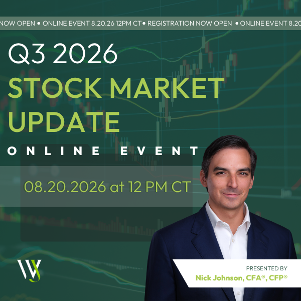 Q3 2026 Stock Market Update Graphic LinkedIn Event